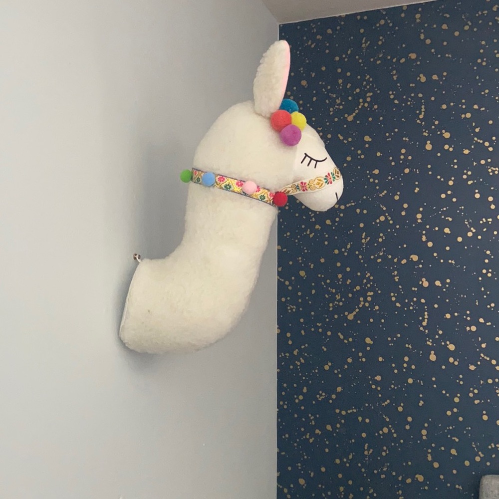 Llama Wall Hanging for kids room. So darling!